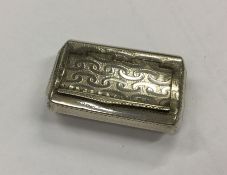 A finely engraved George III silver snuff box with