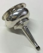EXETER: A rare Georgian silver wine funnel with ga