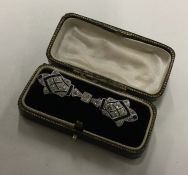 An attractive French Art Deco brooch with pierced