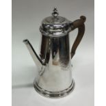A good large George II tapering silver coffee pot