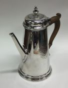 A good large George II tapering silver coffee pot