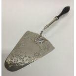 A rare George III silver pudding slice with pierce