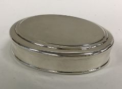 A rare heavy oval Georgian silver tobacco box. Lon