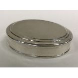 A rare heavy oval Georgian silver tobacco box. Lon