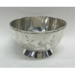 A good quality Chinese silver sugar bowl decorated