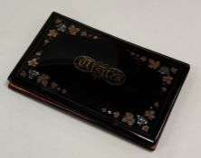 A tortoiseshell and gold mounted needle case with