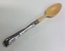 A Continental silver handled spoon. Approx. 26 gra