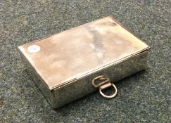 A heavy silver plated hinged sandwich box. Est. £1