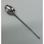 A Georgian silver mote spoon of typical form. Appr