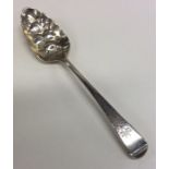 A Georgian silver berry spoon. London 1803. By RC.