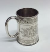 A good quality Edwardian silver christening cup of
