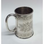 A good quality Edwardian silver christening cup of