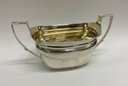 EDINBURGH: A good Georgian silver sugar bowl with