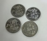Four 1951 Crowns. Approx. 114 grams. Est. £15 - £2
