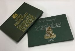 A cased 1980 proof 'Coinage of Zimbabwe' coin set