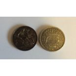 A 1937 Crown together with one other. Est. £20 - £