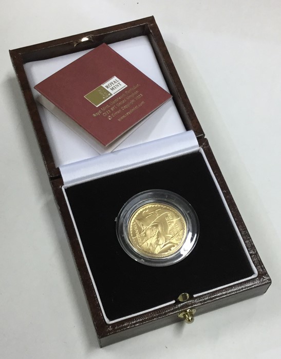 A Royal Mint Britannia £25 1/4 ounce gold coin. Es - Image 2 of 2