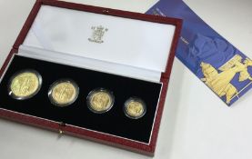A 2001 gold proof Britannia Four Coin Collection c