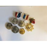 A collection of various Military medals and medall
