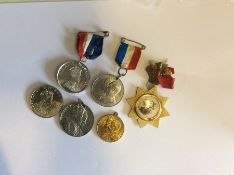 A collection of various Military medals and medall