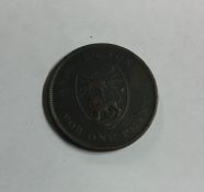 An Andover token for One Penny dated 1812. Est. £1