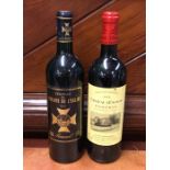 Two x 750 ml bottles of French red Pomerol wine as