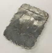 A good quality Victorian silver card case attracti