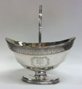 A good quality George III silver swing handled bas