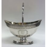 A good quality George III silver swing handled bas