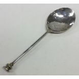 A 16th / 17th Century silver seal top spoon with g