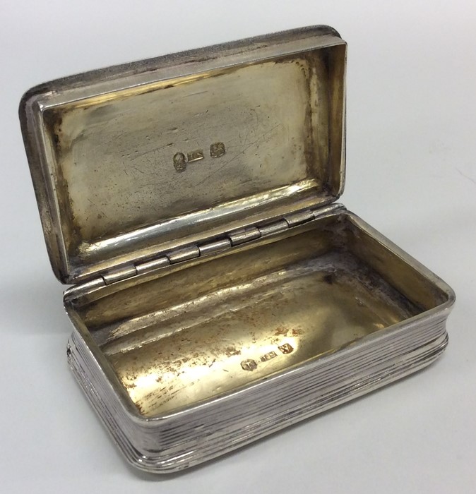 A Georgian silver hinged top snuff box with gilt i - Image 2 of 2