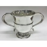 A large heavy Georgian silver two handled trophy c
