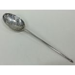 An 18th Century Georgian silver mote spoon, the bo