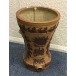 An old stoneware samovar with crested front. Est.