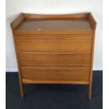 A stylish Art Deco three drawer chest. Est. £20 -