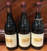 Three x 75 cl bottles of Château La Nerthe Château