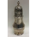 A good quality Queen Anne silver caster with bulbo