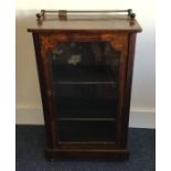 A Victorian inlaid music cabinet. Est. £80 - £120.