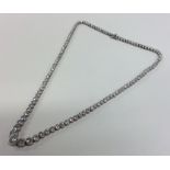 A fine platinum and diamond tapering necklace with