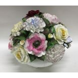 A massive Royal Doulton floral table centre on urn