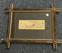 A framed and glazed stevensgraph depicting a lifeb