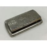 A heavy fine quality Austrian silver snuff box wit