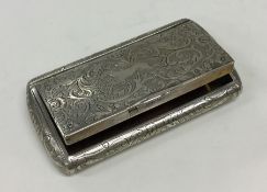 A heavy fine quality Austrian silver snuff box wit