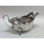 An Edwardian silver sauce boat. Sheffield. By EV.