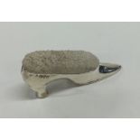CHESTER: A miniature silver pin cushion in the for