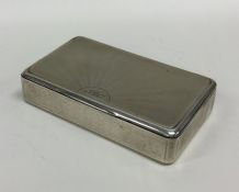 A Continental silver snuff box with gilt interior