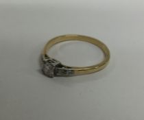 A good diamond single stone mounted as a ring. App