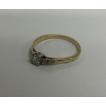 A good diamond single stone mounted as a ring. App