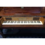 THOMAS TOMKISON: An 18th Century mahogany Spinet / box piano of typical form on turned feet.