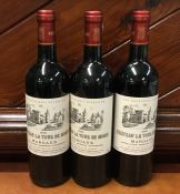 Three x 750 ml bottles of Château la Tour de Mons